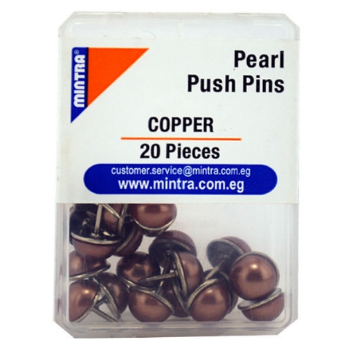 Picture of دبابيس ضغط شكل لؤلؤ لون copper Z29 20 قطعة –  مينترا 95656