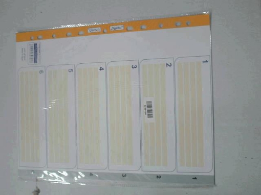 Picture of فواصل أرقام  1 - 6 PVC A4	